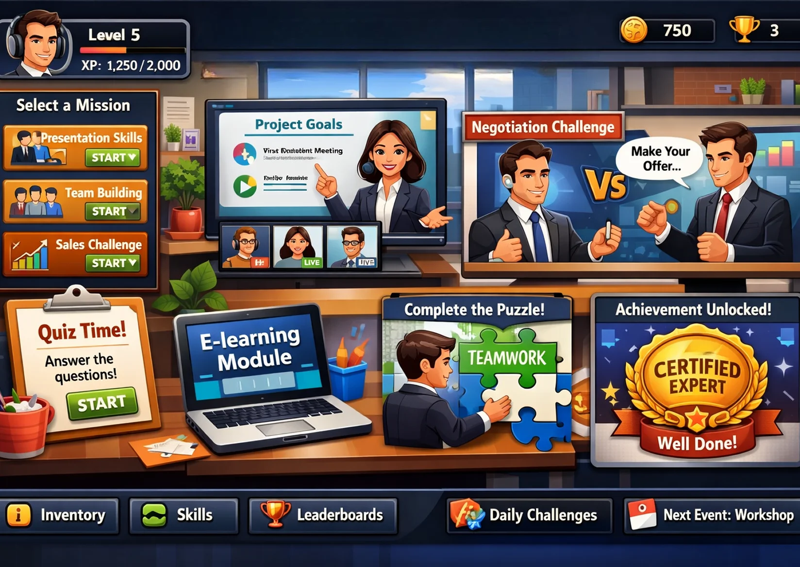 CORPORATE TRAINING EDUCATIONAL GAMES